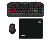 SVEN GS-9200 Gaming Set, Keyboard+Mouse+MousePad, keys 14 keys, 10 Fn-keys, mouse 5+1(800-2400 DPI) , USB, Black, Rus/Ukr/Eng